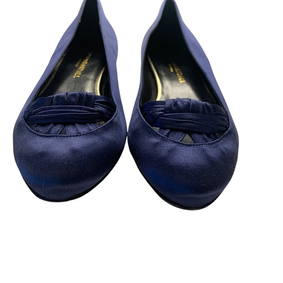 Loeffler Randall Made in Italy Blue Satin Flats Womens Size 7.5 - Picture 3 of 10